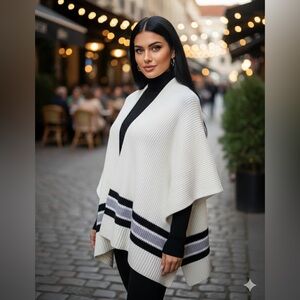 💙❤️💙 Coach  Woven  Patch Varsity Knit Ruana